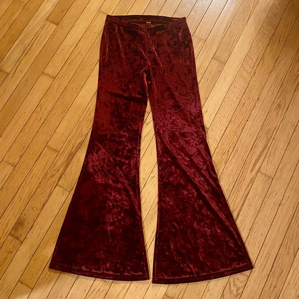 Wide Leg Velvet Pants